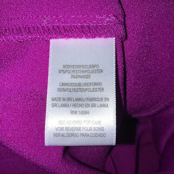 Julia Jordan fucshia twist neck crepe halter jumpsuit Sz 16 wide leg back zip - Picture 10 of 11